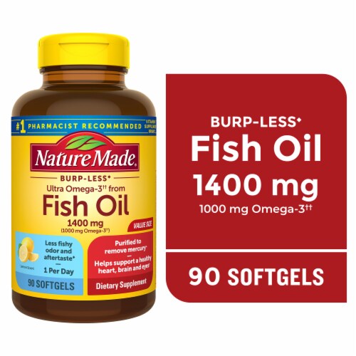 Nature Made® Ultra Omega 3 Fish Oil Soft Gels 1400mg Perspective: front