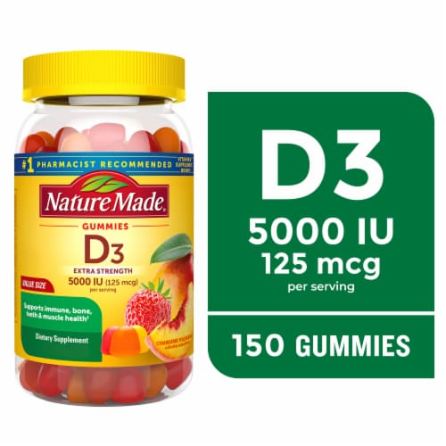 Nature Made® 125mcg Vitamin D Gummies Perspective: front