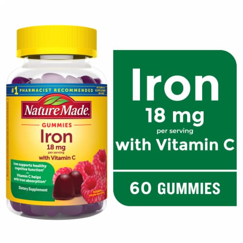 Nature Made® Iron & Vitamin C 18mg Gummies Perspective: front
