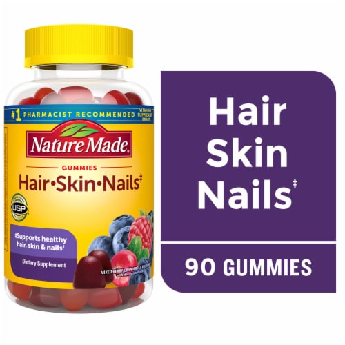 Nature Made® Hair Skin & Nails Flavored 2500mg Gummies Perspective: front