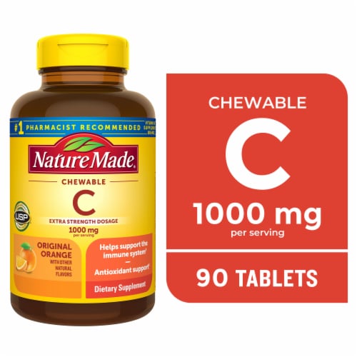 Nature Made® Chewable 1000mg Vitamin C Perspective: front