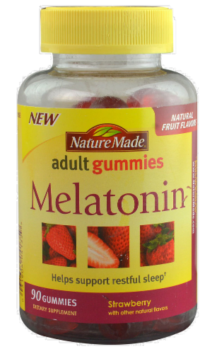 Nature Made Strawberry Melatonin Adult Gummies Perspective: front