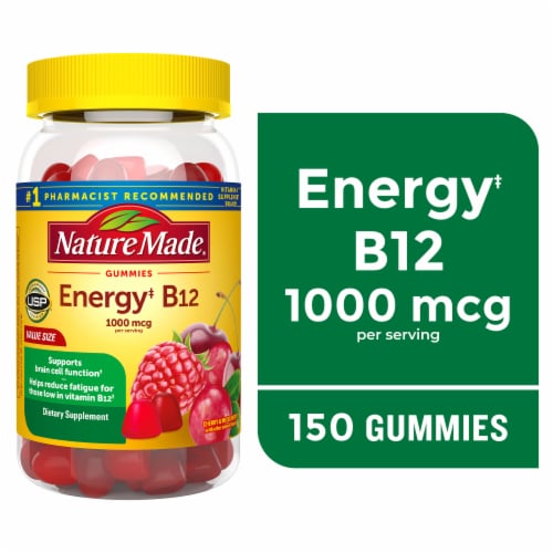 Nature Made® Energy B12 Cherry & Mixed Berry Adult Gummies 1000mcg Perspective: front