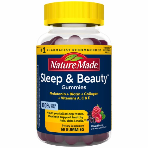 Nature Made® Sleep & Beauty™ Mixed Berry Gummies Perspective: front