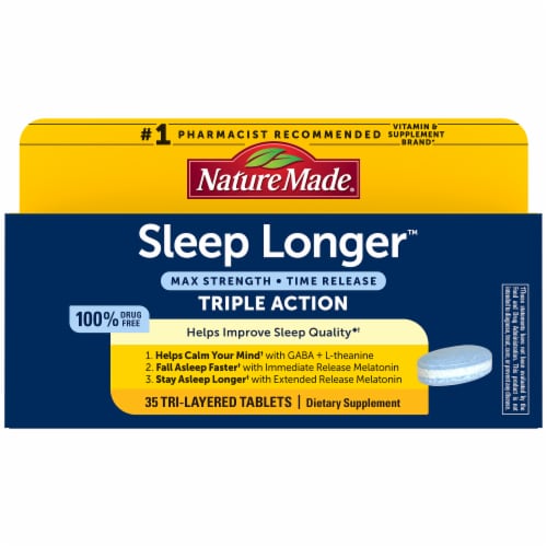 Nature Made® Sleep Longer™ Max Strength Time Release Tablets Perspective: front