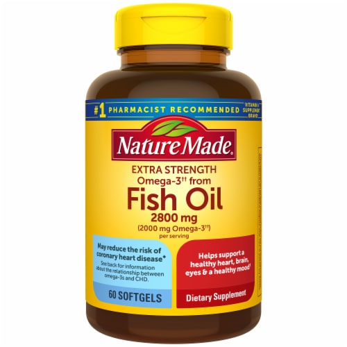 Nature Made® Extra Strength Omega-3 Fish Oil Softgels 2800mg Perspective: front