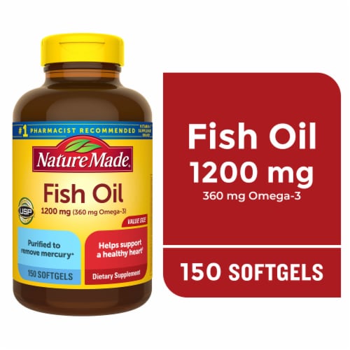 Nature Made® Fish Oil Softgels Perspective: front