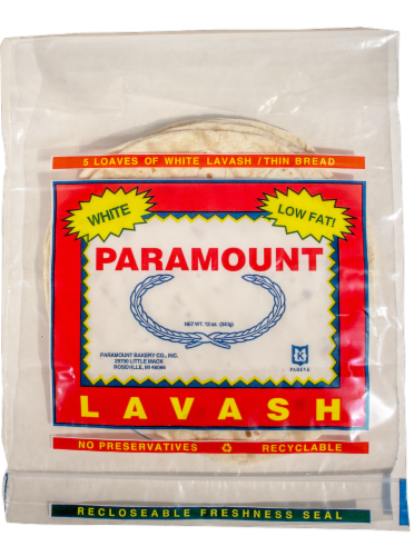 Paramount Lavash Thin White Bread Perspective: front
