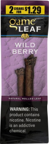 Game Leaf Wild Berry Natural Rolled Leaf Cigars Perspective: front