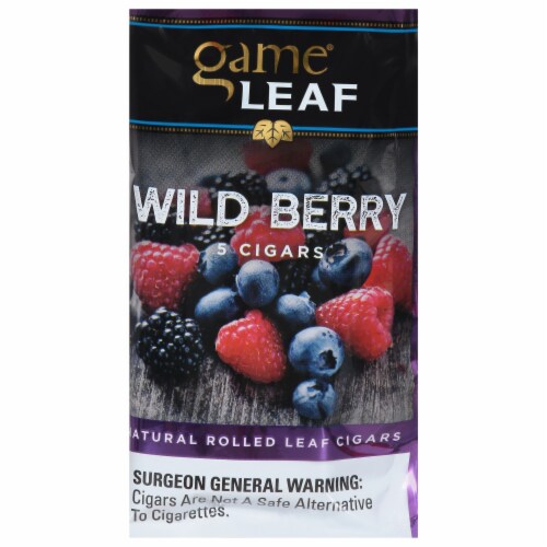 Game® Leaf Wild Berry Cigars Perspective: front