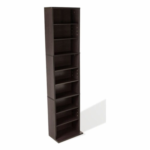 Adjustable Shelves CD DVD Bluray Media Book Storage Cupboard Bookcase