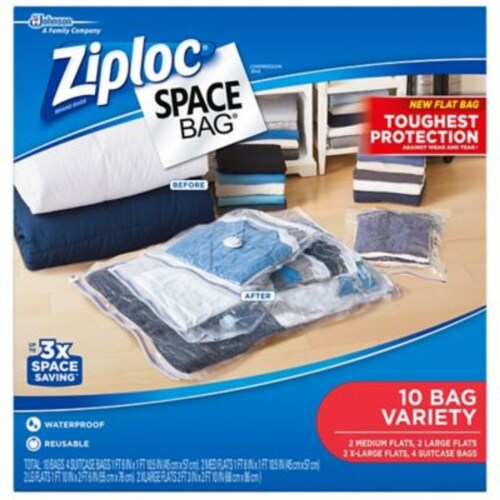 Ziploc® Space Bag® 10Count Variety Pack in Clear, 10 Pack Fred Meyer