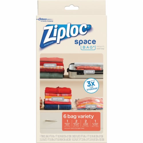 Ziploc® Space Bag® Variety Vacuum Seal Bag Box, 6 ct - King Soopers