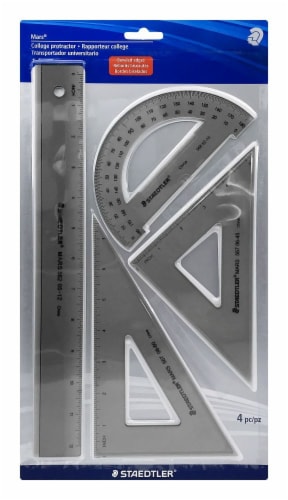 STAEDTLER Mars College Protractors - Silver Perspective: front