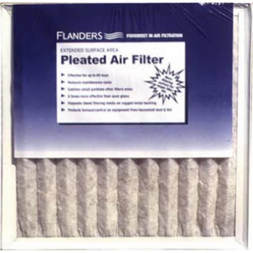 Flanders 81555.011420 14 x 20 in. Basic Pleated Air Filter Kraft Frame With Wirebacked Media Perspective: front