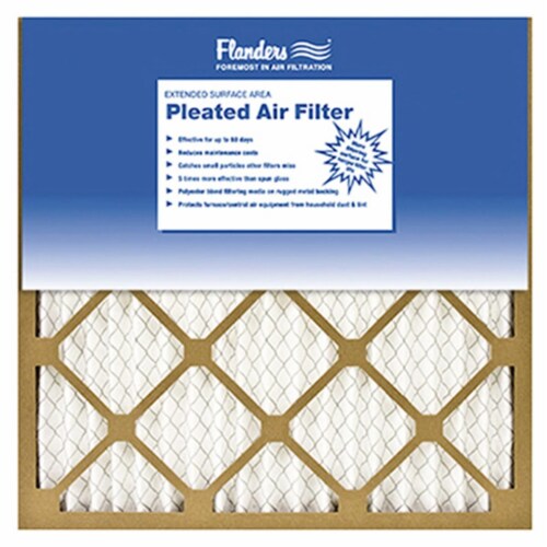 Flanders 81555.012030 20 x 30 in. Basic Pleated Air Filter Kraft Frame With Wirebacked Media Perspective: front