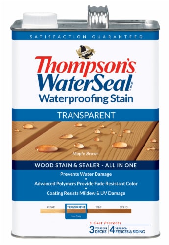 Thompson's® WaterSeal® Transparent Maple Brown Waterproofing Stain & Sealer Perspective: front