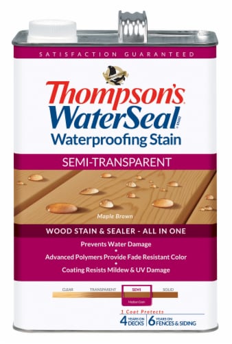 Thompson's® WaterSeal® Semi-Transparent Maple Brown Waterproofing Stain & Sealer Perspective: front