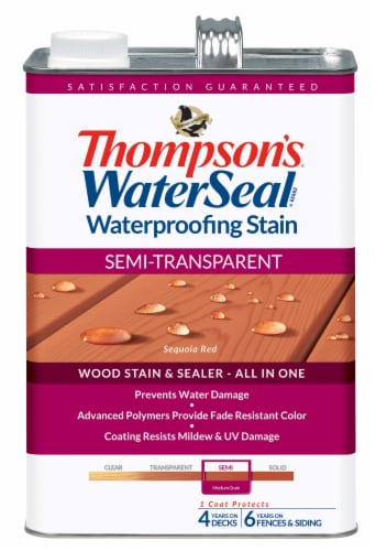Thompson's® WaterSeal® Semi-Transparent Sequoia Red Waterproofing Stain & Sealer Perspective: front