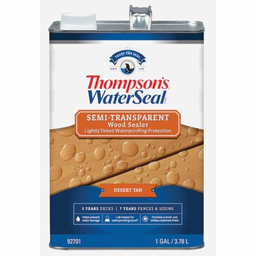 Thompsons Waterseal Semi-Transparent Wood Sealer Desert Tan gal Perspective: front