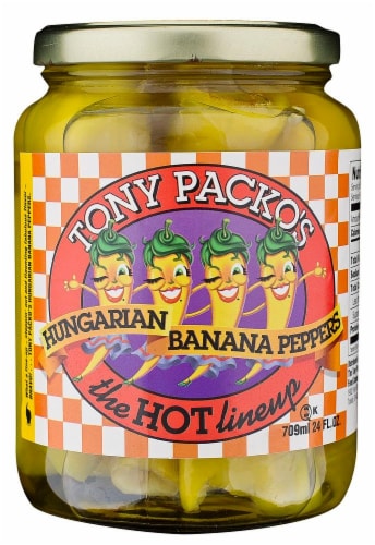 Tony Packo's Hot Hungarian Banana Peppers Perspective: front