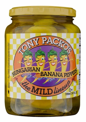 Tony Packo's Mild Hungarian Banana Peppers Perspective: front