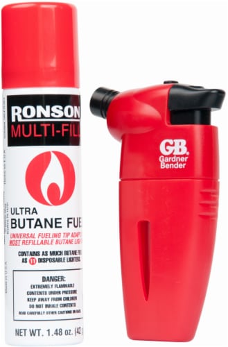 Gardner Bender Pocket Butane Torch with Butane Fuel Can Perspective: front