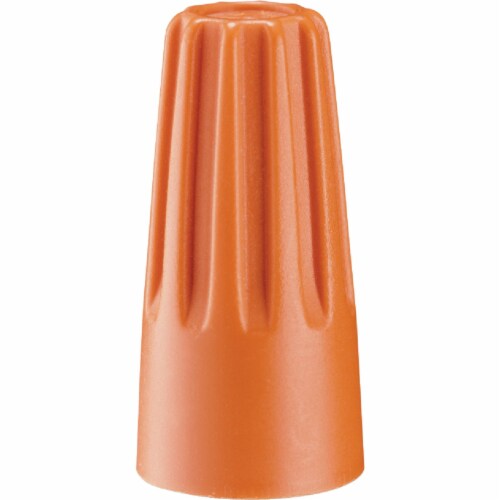 Twist-on Wire Connector, Orange #22-#14 AWG Perspective: front
