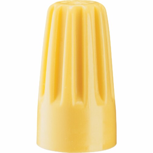 Twist-on Wire Connector, Yellow #18-#10 AWG Perspective: front