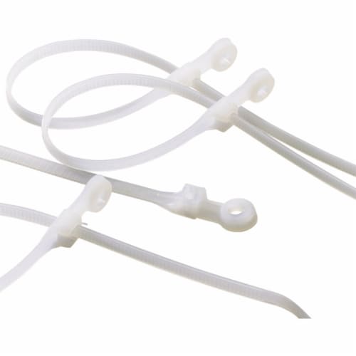 Gardner Bender  Natural Color Nylon Mounting Cable Tie Perspective: front