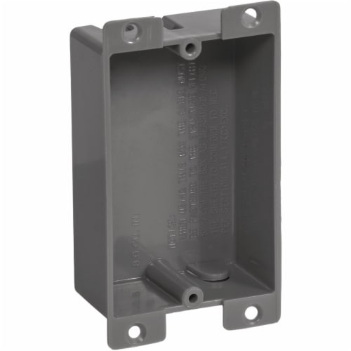 Gardner Bender 1Gang PVC Molded Shallow Wall Electrical Box BOXRS8, 1