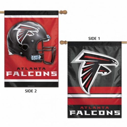 Atlanta Falcons Banner 28x40 Vertical Premium 2 Sided Special Order Perspective: front