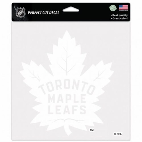 Toronto Maple Leafs Decal 8x8 Perfect Cut White Special Order Perspective: front