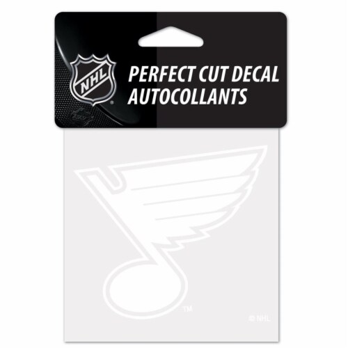 St. Louis Blues Decal 4x4 Perfect Cut White Special Order Perspective: front