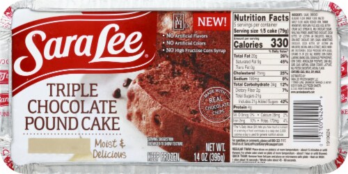 Sara Lee Triple Chocolate Pound Cake Perspective: front