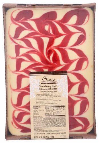 Sara Lee Bistro Collection Strawberry Swirl Cheesecake Bar Perspective: front