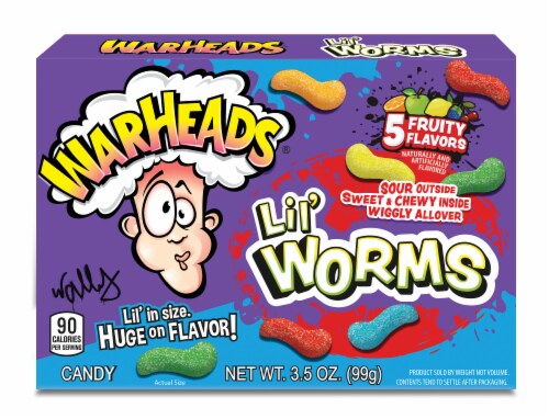 Warheads® Mildly Sour Lil' Gummy Worms Perspective: front