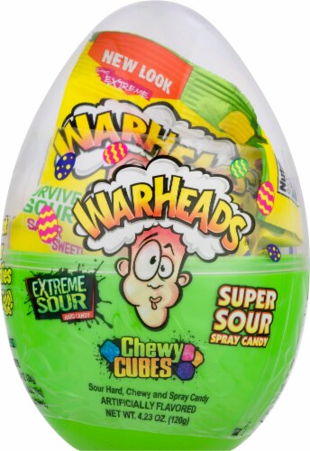 Warheads Sour Scrambler Egg Perspective: front