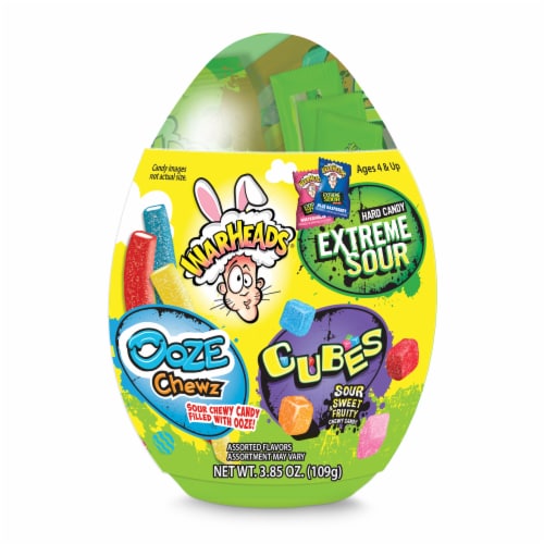 Warheads® Sour Scrambler Assorted Hard Candy Filled Easter Egg Perspective: front