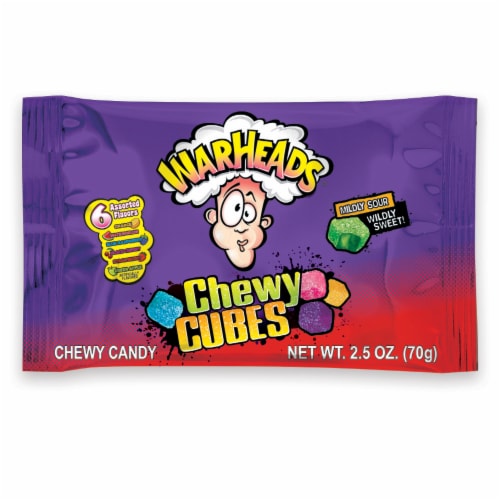 Warheads Sour Chewy Cubes Perspective: front