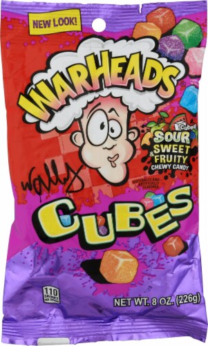 Warheads® Cubed Sweet Sour & Fruity Gummy Candy Perspective: front