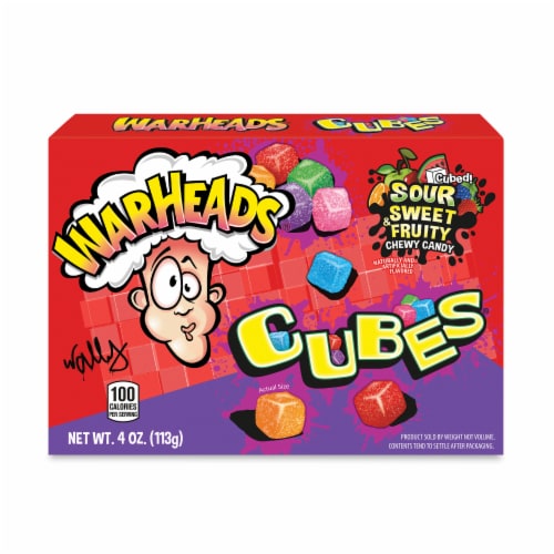Warheads Chewy Cubes Assorted Flavors Candy Perspective: front