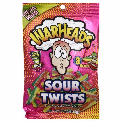 Warheads Sour Twists Perspective: front