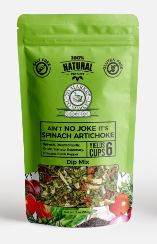 Ain't No Joke, It's Spinach Artichoke - Salt & Gluten Free Spinach Dip Mix Perspective: front