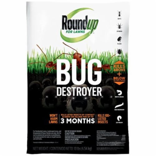 Roundup For Lawns Bug Destroyer 10 Lb. Ready To Use Granules Insect Killer Perspective: front