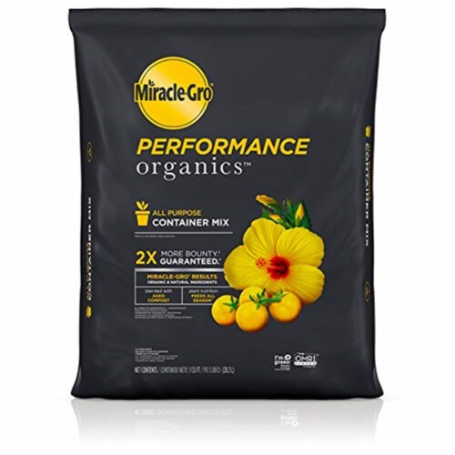 Scotts Growing Media 250261 Miracle-Gro Performance Organics Cubic Feet 0.19-0.03-0.03 Contai Perspective: front