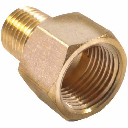 Forney 3/8 In. FNPT x 1/4 In. MNPT Brass Reducer Adapter 75447 Perspective: front