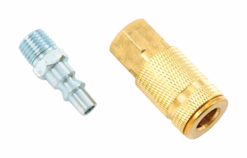 Forney Brass/Steel Air Coupler and Plug Set 1/4 in. 1/4 in. 2 pc. - Total Qty: 1; Each Pack Perspective: front