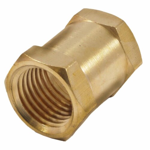 Forney Brass Coupler 1/4 in. Female NPT 1/4 in. Female NPT 1 pc. - Total Qty: 1; Each Pack Perspective: front