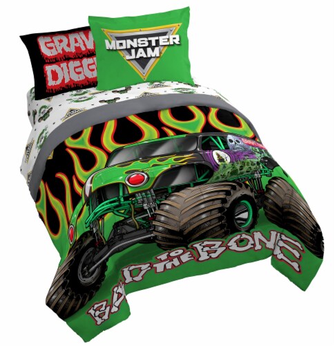 Sunny Side Up Monster Jam Grave Digger Bed Set Twin Mariano s